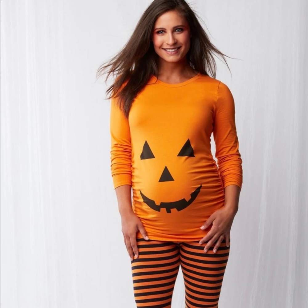 Motherhood Maternity Pumpkin Halloween Set